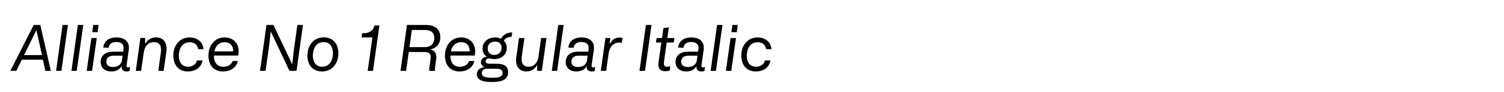 Alliance No 1 Regular Italic